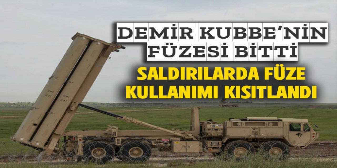Stokları tükenen İsrail  füze kullanmasını kısıtladı