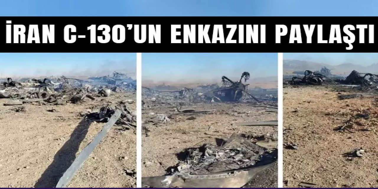 ABD'nin C-130 uçağının enkazını paylaştı