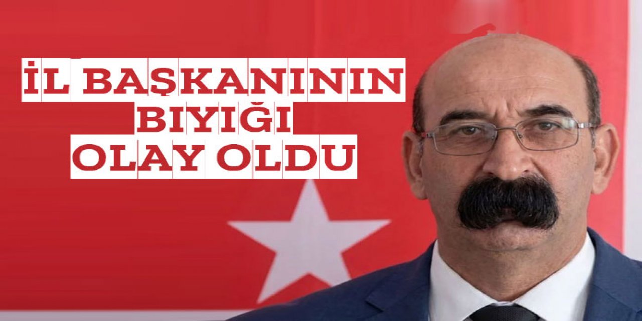 Huzur Partisi il başkanının bıyıkları olay oldu