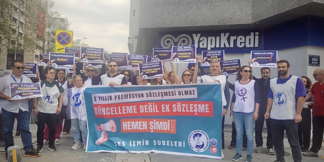 Sağlıkçılar Banka Önünden Seslendi: “Promosyon Hakkımızı İstiyoruz”