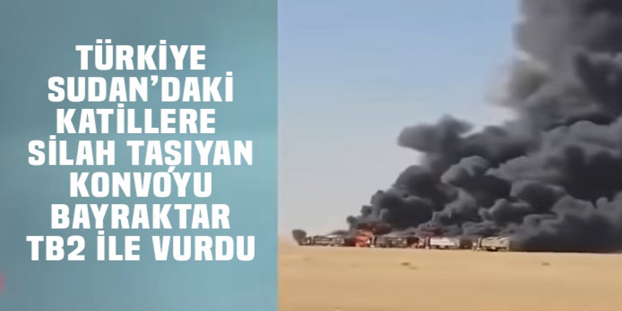 Sudan'da canilere silah götüren konvoyu yok etti