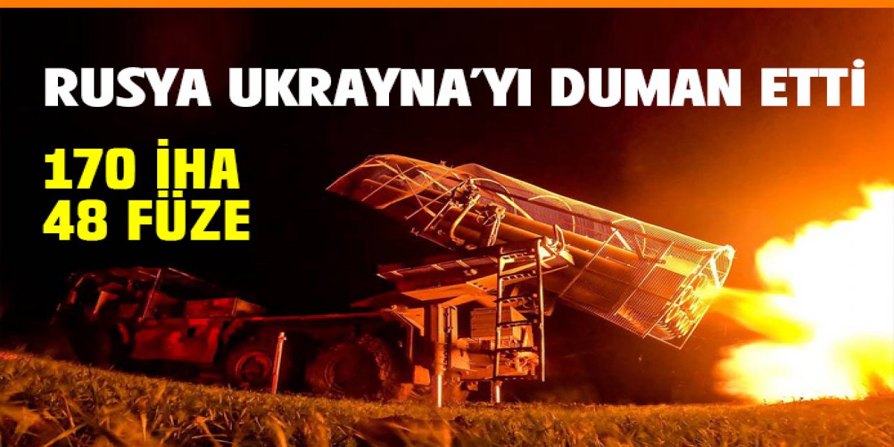 Rusya Ukrayna'yı duman etti.. 470 İHA, 48 füze ile saldırdı