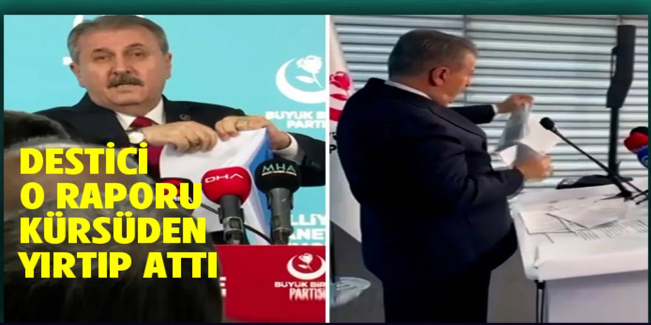 Mustafa Destici DEM'in raporunu kürsüden yırtıp attı