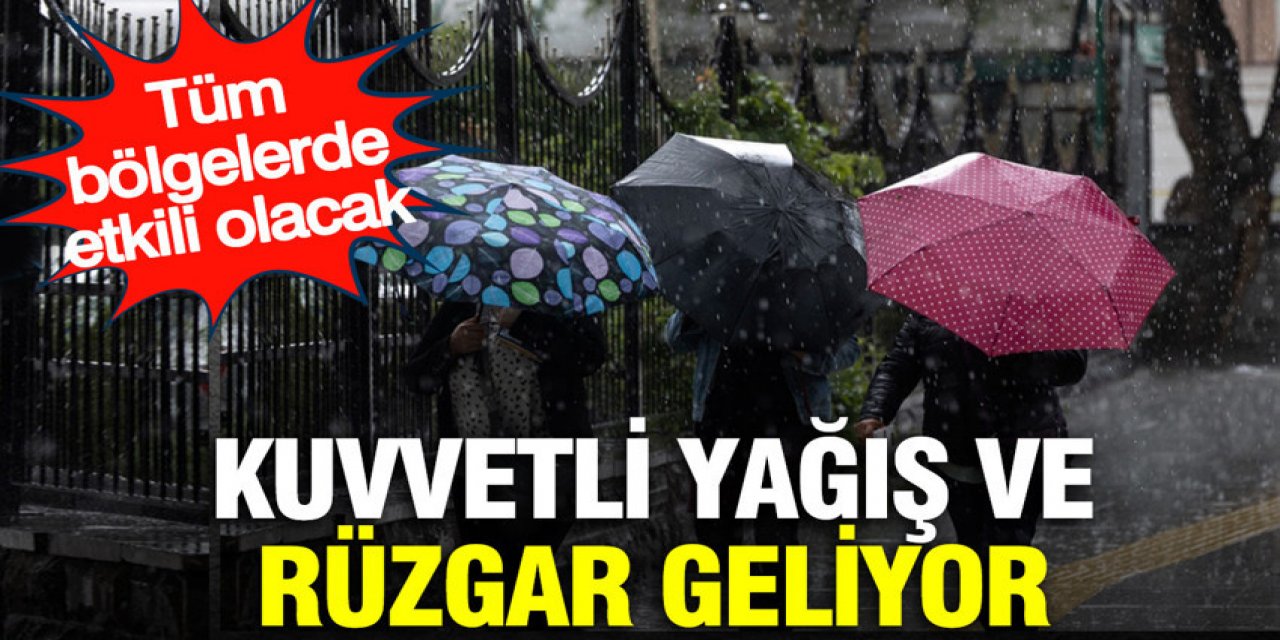 kuvvetli yağış ve rüzgar uyarısı