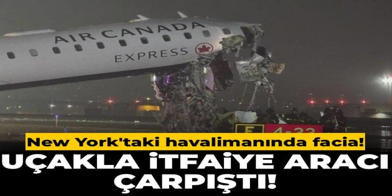 Uçakla itfaiye aracı çarpıştı